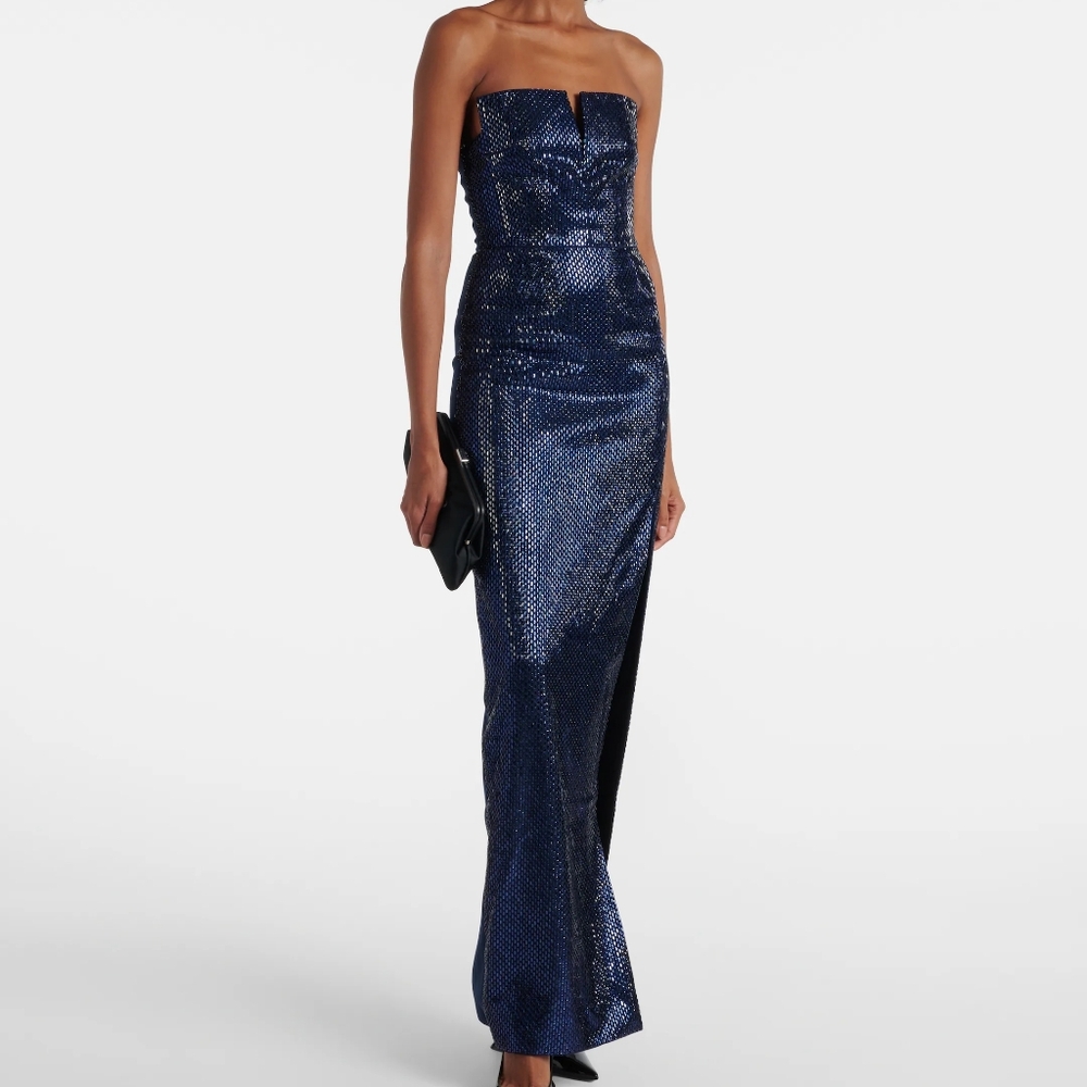 Roland Mouret Embellished strapless crêpe gown - Picture 2 of 6